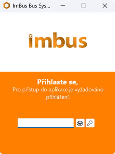 Příhlašovací obrazovka původní verze Imbus